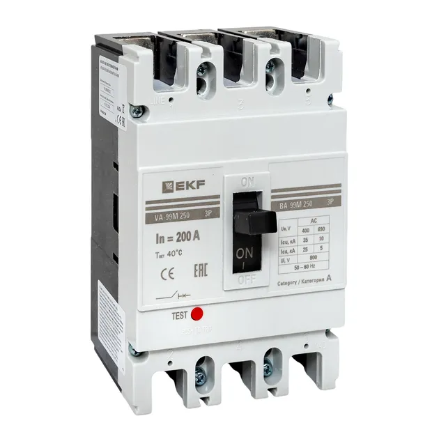 Выключатель автоматический ВА-99М 250/200А 3P 35кА EKF купить за 8877 ...