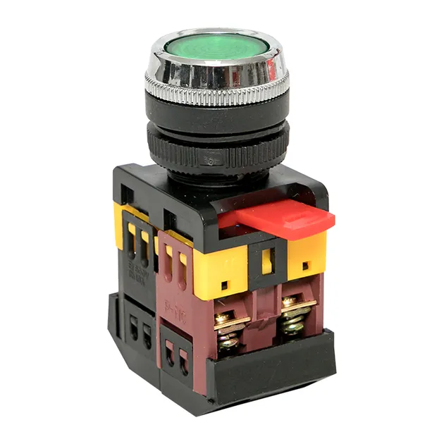 Кнопка ABLFS-22 с подсветкой зеленый NO+NC 230В EKF PROxima купить за ...