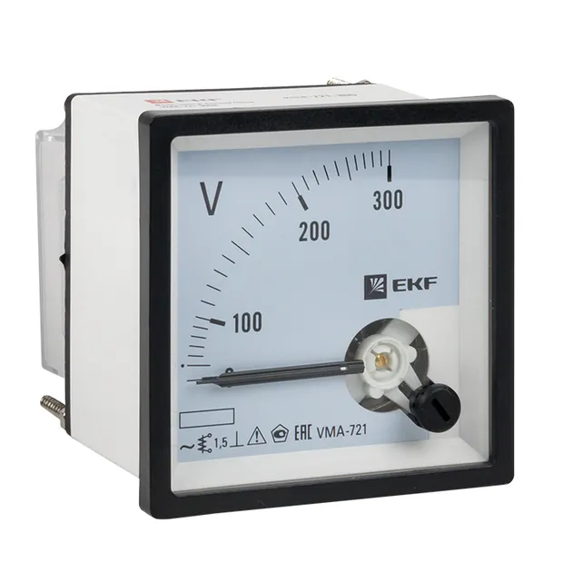 Вольтметр VMA-721 аналоговый на панель (72х72) квадратный вырез 300В ...