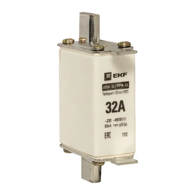 Плавкая вставка ППН-33 100/ 32А габарит 00С EKF купить за 325 руб. в ...