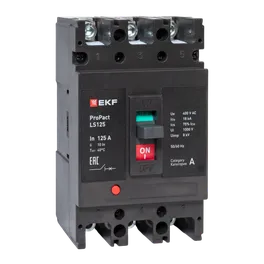 Автоматический выключатель LS125 18кА 3P 125А ProPact EKF