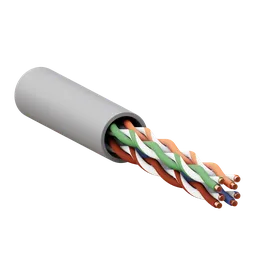 Кабель витая пара TERACOM PRO Cat.5E U/UTP 4 пары solid 24AWG оболочка LSZH нг(А)-HF цвет серый (упак. 305м)