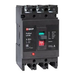 Автоматический выключатель LS125 18кА 3P 80А ProPact EKF