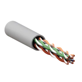Кабель витая пара TERACOM PRO Cat.6 U/UTP 4 пары solid 23AWG оболочка LSZH нг(А)-HF цвет серый (упак. 305м)