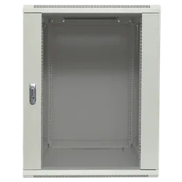 Шкаф настенный 19" TERACOM PRO 12U 600х450 мм дверь стеклянная с замком-ручкой серый