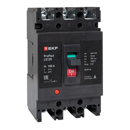 LS125 18кА 3P 100А ProPact EKF (mccb-125-18-3-100-ls)
