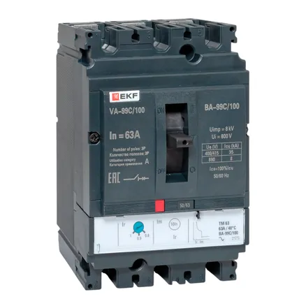 ВА-99C 100/63А 3P 35кА EKF (mccb99C-100-63)