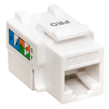 Модуль Keystone TERACOM PRO Cat.6 RJ-45 неэкран. 110 IDC 90 град. белый (TRP-KSTN-90D-6UTP-WH)