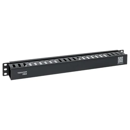 Кабельный органайзер TERACOM PRO с крышкой 19" 1U пластиковый черный (TRP-1CORF-PL-BK)