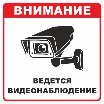Знак наклейка "Ведется видеонаблюдение" (200x200) EKF (an-6-01)