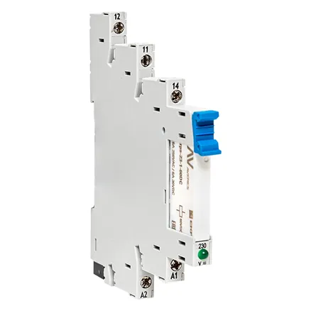 Реле промежуточное с розеткой в сборе РП slim 23/1 6A 230В AC (rps-23-1-60-rms230AC)