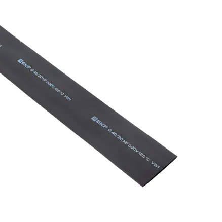ТУТ нг 40/20 черная в отрезках по 1м EKF (tut-40-b-1m)