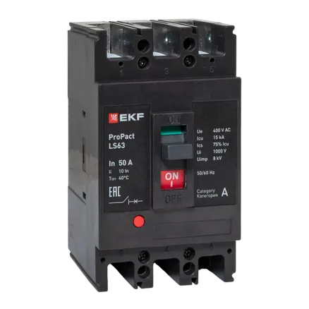 LS63 15кА 3P 50А ProPact EKF (mccb-63-15-3-50-ls)