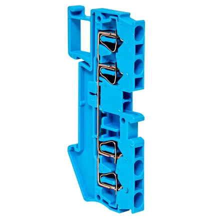 Клемма пружинная ST 2.5 мм2 4 вывода синяя EKF (plc-jxb-st-2.5-4-blue)