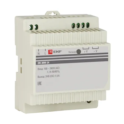 Блок питания 24В DR-30W-24 (dr-30w-24)