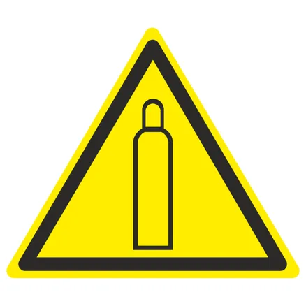 Знак наклейка W19 "Газовый баллон" (200x200x200) EKF (an-w-19)
