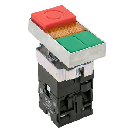 Кнопка LAY5-BW8465 "I-O" прямоугольная 230В NO+NC EKF (pbn-bw8465)