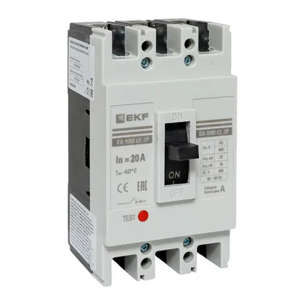 ВА-99М 63/20А 3P 25кА EKF (mccb99-63-20m)