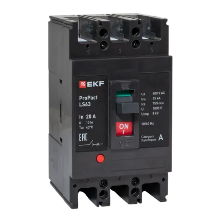 LS63 15кА 3P 20А ProPact EKF (mccb-63-15-3-20-ls)