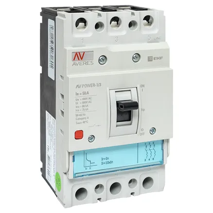 AV POWER-1/3 50А 80kA TR (mccb-13-50H-TR-av)