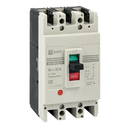ВА-99М 63/20А 3P 5In 25кА EKF (mccb99-3P5In63-20m)