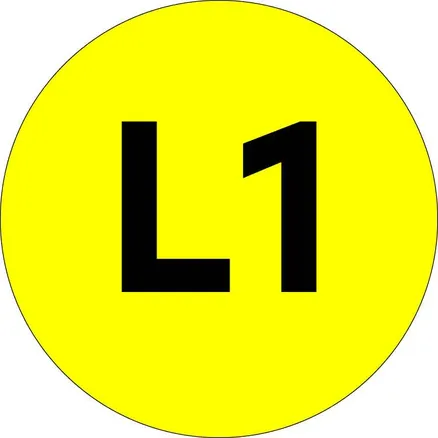 Наклейка "L1" (d20) EKF PROxima (an-2-15)