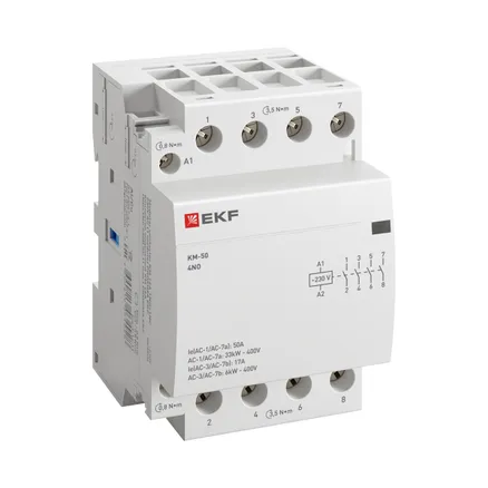 Контактор модульный КМ 50А 4NO 230В АС (3 мод.) PROXIMA EKF (km-3-50-40)