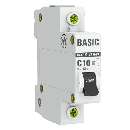 Авт. выкл. 1P 10А (C) 4,5кА ВА 47-29 (mcb4729-1-10C)