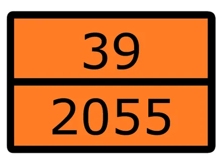 Знак наклейка "Номер ООН 39/2055" (300x400) EKF (an-7-39-2055)