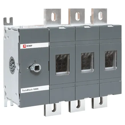 Рубильник 1600A 3P без рукоятки управления TwinBlock EKF (tb-s-1600-3p)