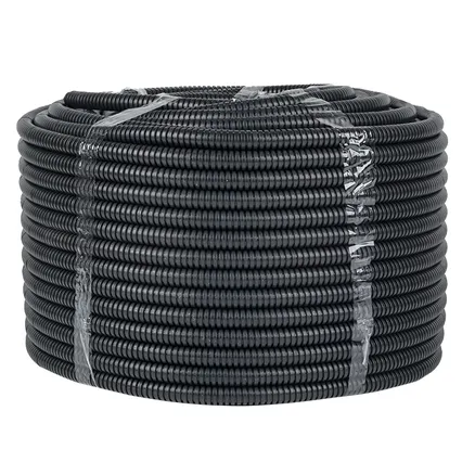 Труба гофр. безгалог. FRHF с протяжкой d16 мм (100 м) черн. EKF-Plast (FRHF-16)