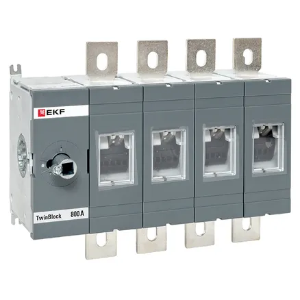 Рубильник 800A 4P без рукоятки управления TwinBlock EKF (tb-s-800-4p)
