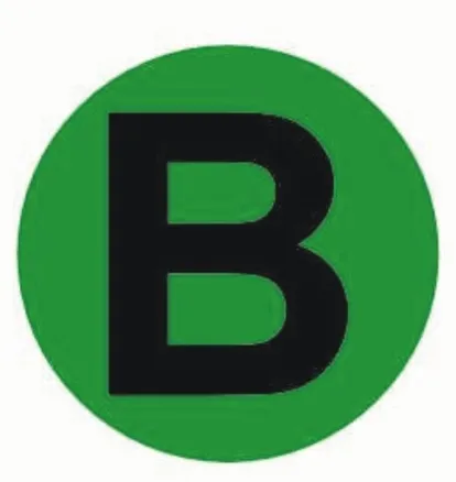 Наклейка "B" (d20) EKF PROxima (an-2-9-1)