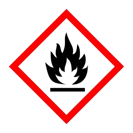 Знак наклейка "Горючее вещество" (250x250) EKF (an-6-02)