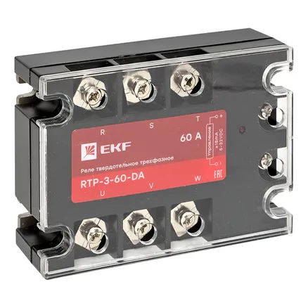 Реле твердотельное трехфазное RTP-60-DA EKF (rtp-3-60-da)