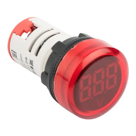Индикатор значения напряжения красный ED16-22VD EKF (ed16-22vd-r)