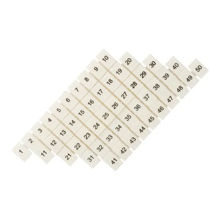 Маркеры для UT/ST/Push-in 2,5 с нумерацией 1-50 (100 шт.) EKF (zb-st-2.5-1-50)