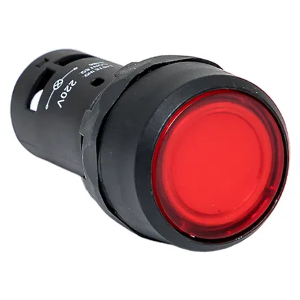 Кнопка SW2C-10D с подсветкой красная NO EKF (sw2c-md-r)