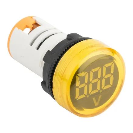 Индикатор значения напряжения желтый ED16-22VD EKF (ed16-22vd-y)