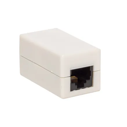 Адаптер проходной TERACOM Cat.5E неэкран. RJ45-RJ45 белый (TRC-INLC-2RJ45-5EUTP-WH)