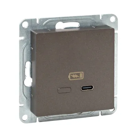 Механизм роз., USB-С, быстрая, мокко., Эпика EKF (UP1-SOM-USBCF)