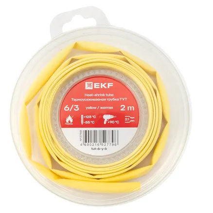 ТУТ нг 6/3 желтая ролик 2 м EKF (tut-6-y-b)