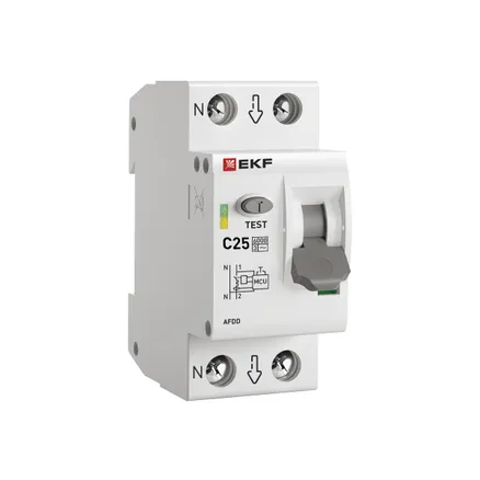 УЗДП с авт.выкл. 1P+N 25А (С) 6кА EKF PROxima (afdd-2-25C-pro)