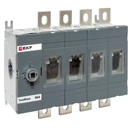 Рубильник 160A 4P без рукоятки управления TwinBlock EKF (tb-s-160-4p)