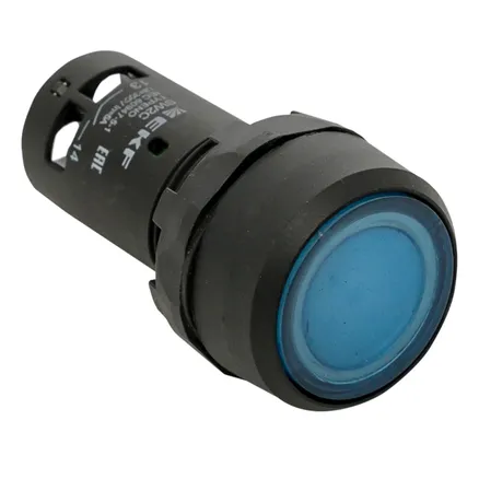 Кнопка SW2C-10D с подсветкой синяя NO EKF (sw2c-md-b)