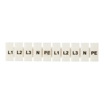 Маркеры для UT/ST/Push-in 2,5 с символами "L1, L2, L3, N, PE" (100 шт.) EKF (zb-st-2.5-L-1-3)