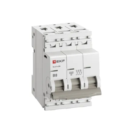 Автоматический выключатель ВА 47-63N 3P 8А (B) 6кА PROXIMA EKF