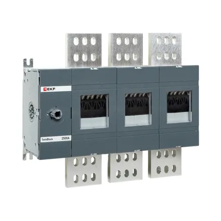 Рубильник 2500A 3P без рукоятки управления TwinBlock EKF (tb-s-2500-3p)