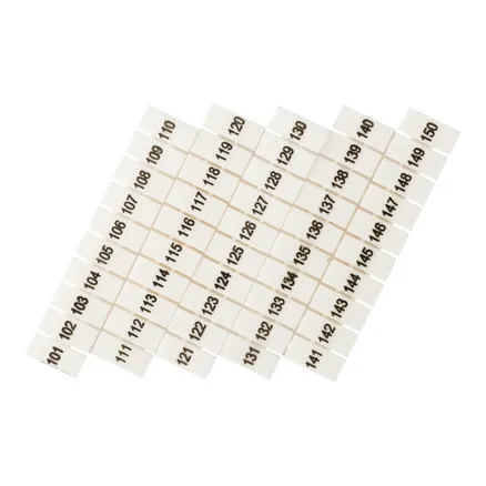 Маркеры для UT/ST/Push-in 2,5 с нумерацией 100-150 (100 шт.) EKF (zb-st-2.5-100-150)