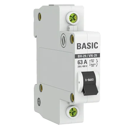 Выкл. нагрузки 1P 63А ВН-29 Basic (SL29-1-63-bas)